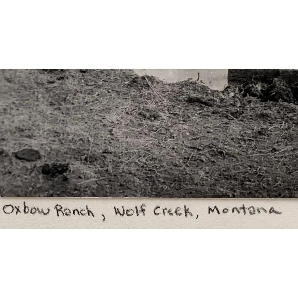 Oxbow Ranch Wolf Creek Montana B&W Photo 1986 Signed Western Holter Lake VTG